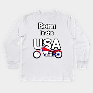 Born in the USA Kids Long Sleeve T-Shirt